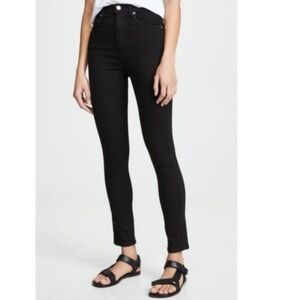 Agolde Black High-Rise Skinny Jeans